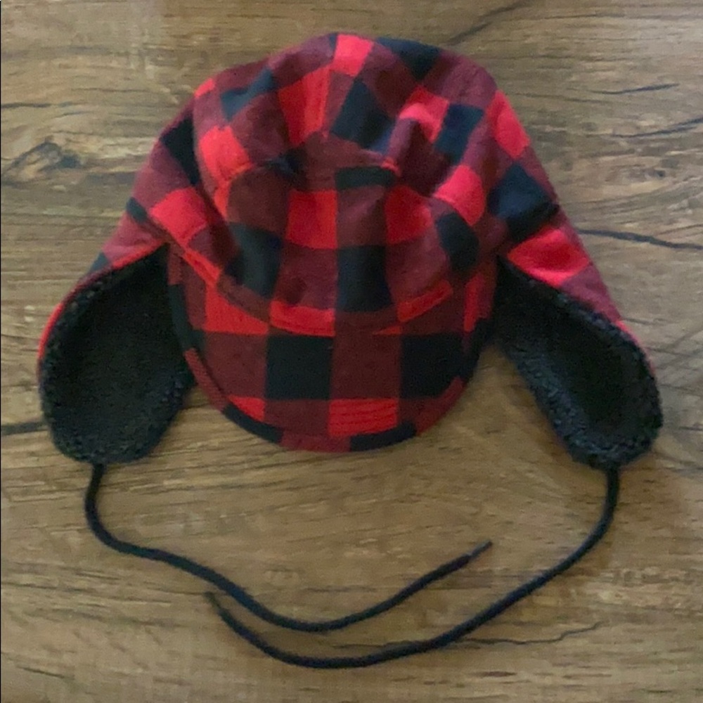 Kids cute hat with attached earmuffs